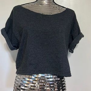 American Apparel Cropped Sweatshirt - Gray